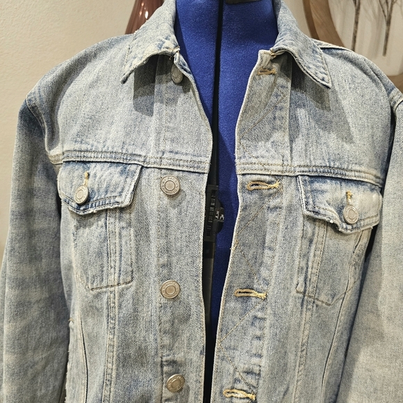 Pacsun Denim Jacket Light Blue Long Sleeve - Picture 5 of 16